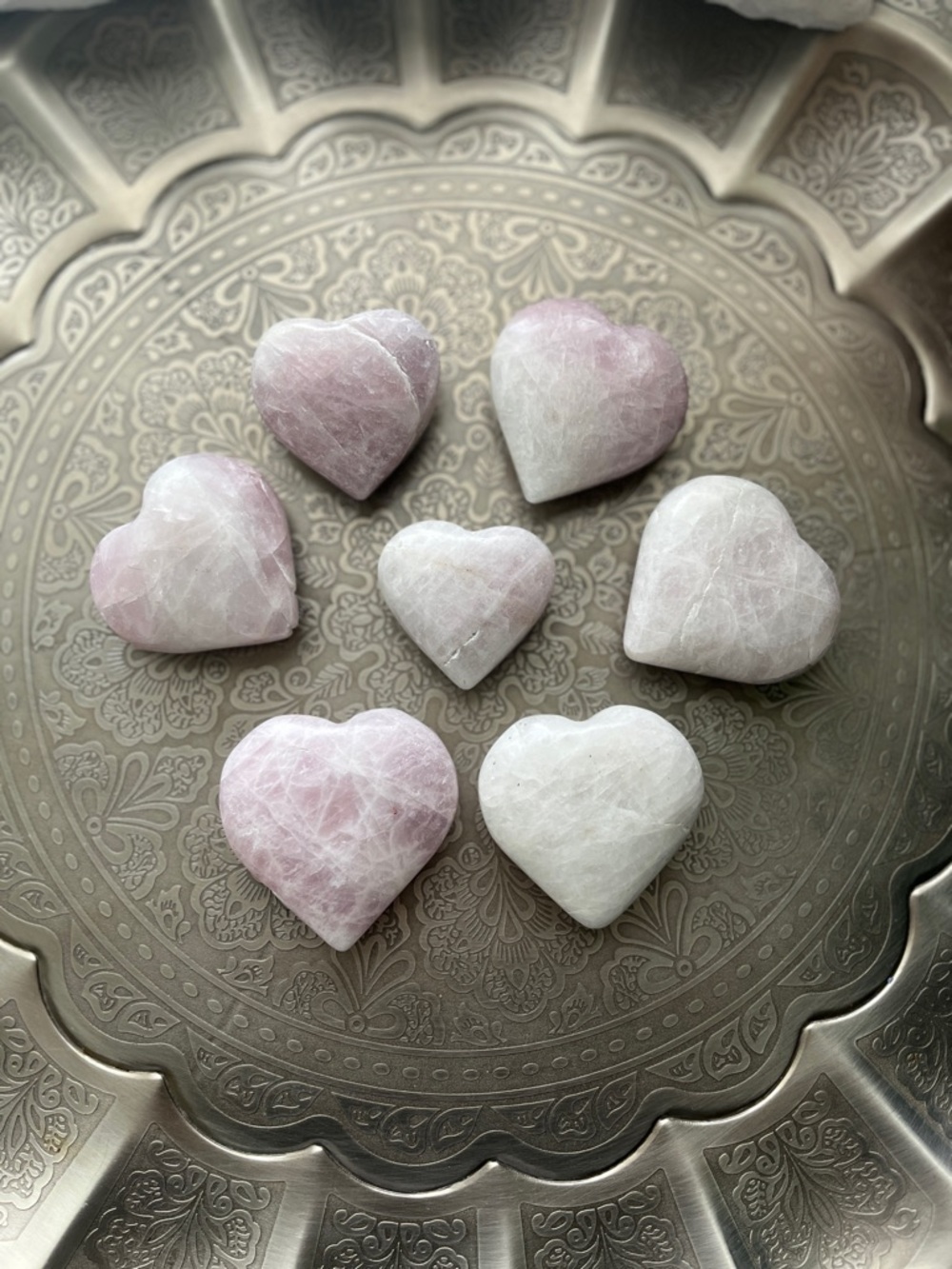 Lavender quartz heart
